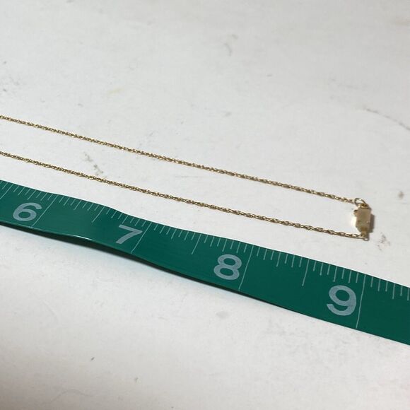 14K Yellow Gold Add A Bead Chain Necklace 9 Graduated Beads 18" Long Fine 3 Gm - Picture 3 of 6